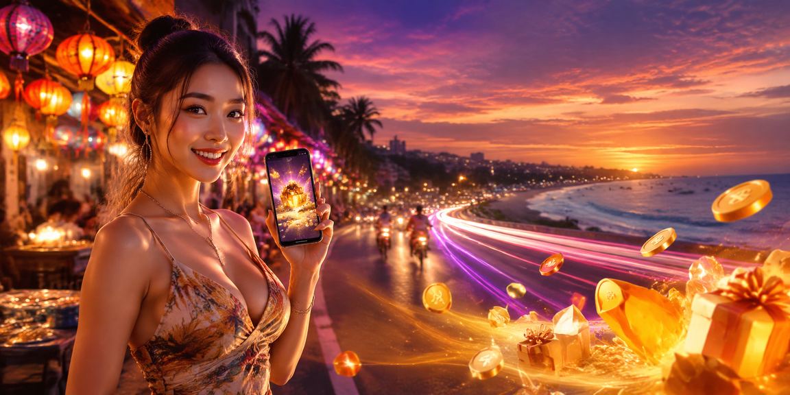Người chơi theo dõi kèo bóng đá trên điện thoại tại khu chợ đêm Mũi Né